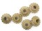 6 24mm x 15mm Large Hole Brown Speckled Rondelle Vintage Plastic Beads